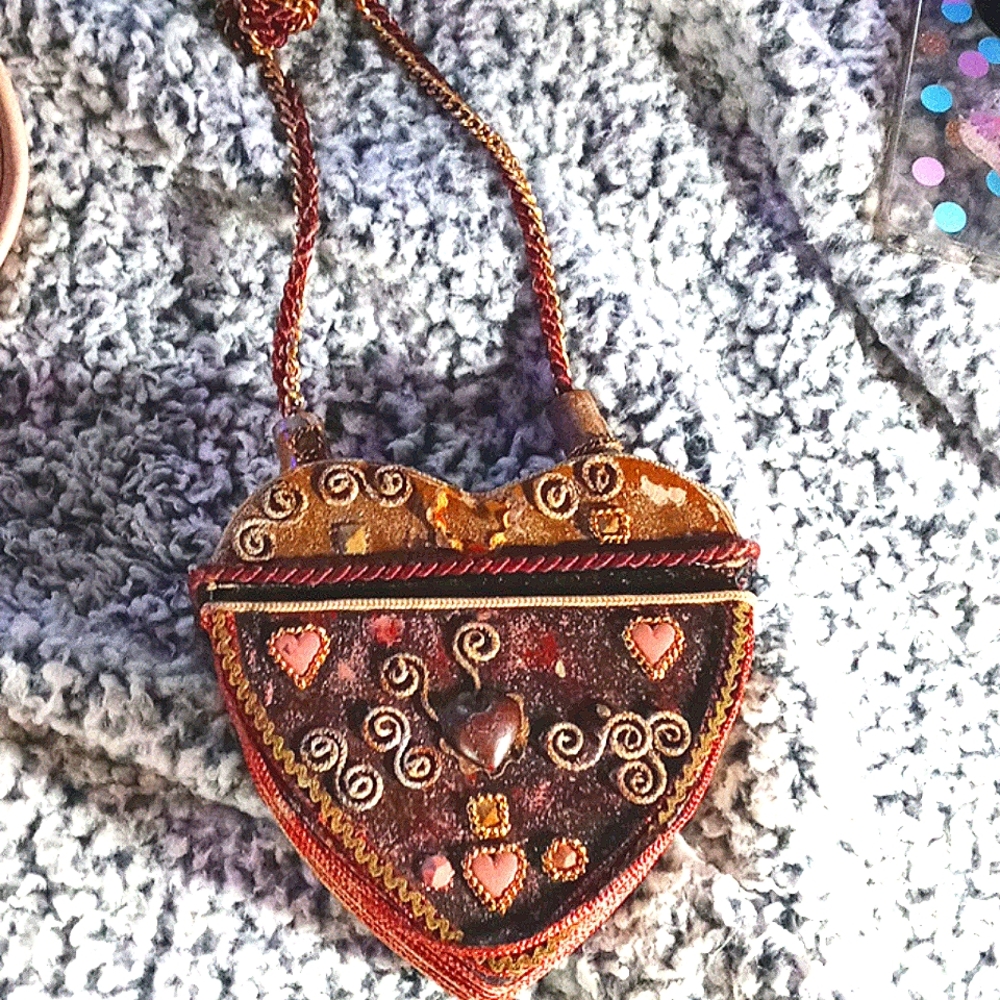 Handcrafted wooden purse